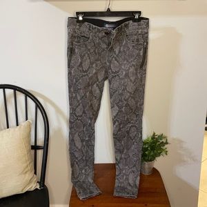 Democracy Snake Print Skinny Jeans